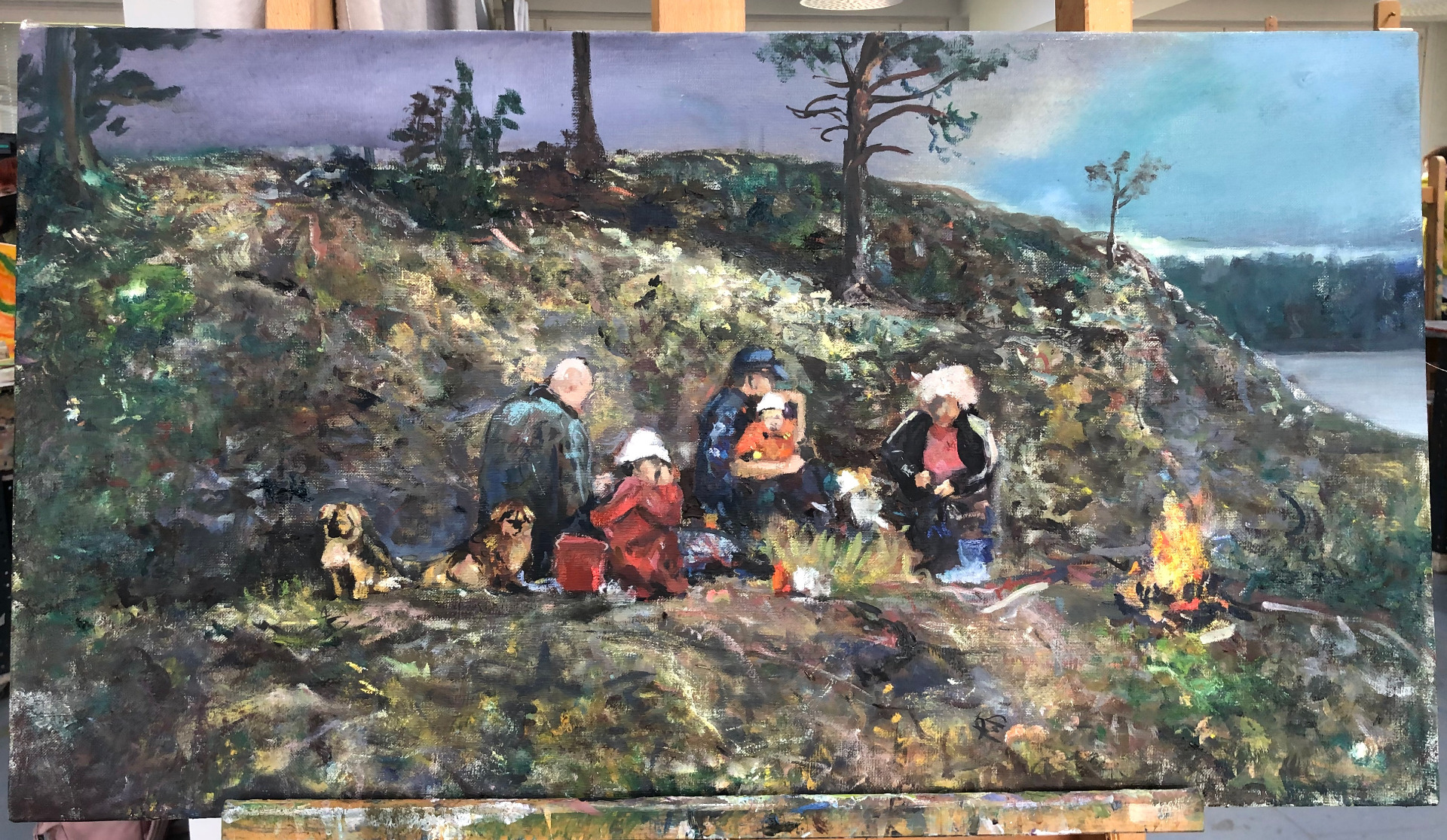 KESÄKALLION JUHANNUS |  MYYTY 85 X 50 cm, tempera ja öljy